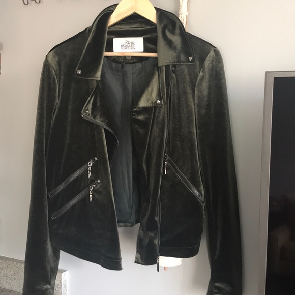 Badgley Mischka Jackets & Blazers - Gorgeous Badgley Mischka Moto Velour Jacket!